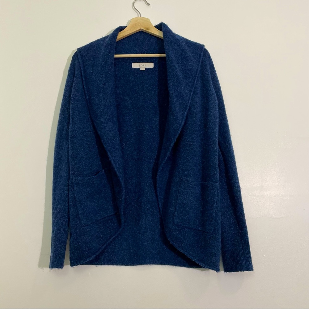 Loft | Acrylic-Blend Blue Cardigan